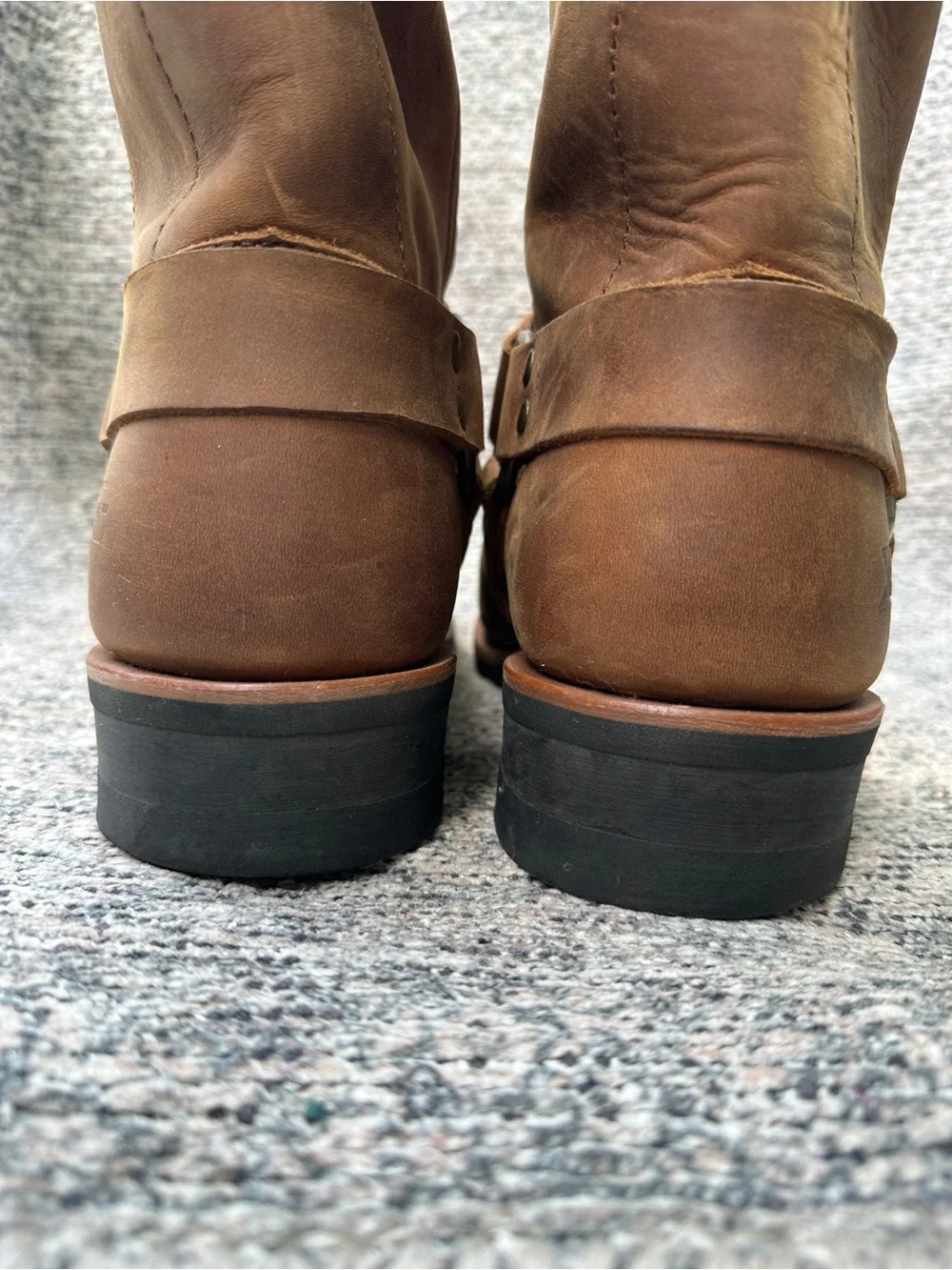 Xelement Men’s Leather Harness Boots Size 13 Brown Cognac Motorcycle Style 1556